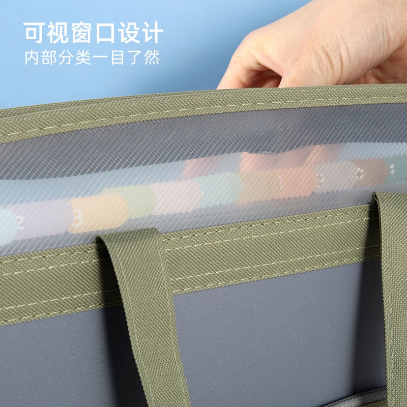 Kang Bai A4 Large Capacity Multi-Layer Portable Organ Bag Student Special Test Paper Data Transparent Folder Organ Bag - Image 4